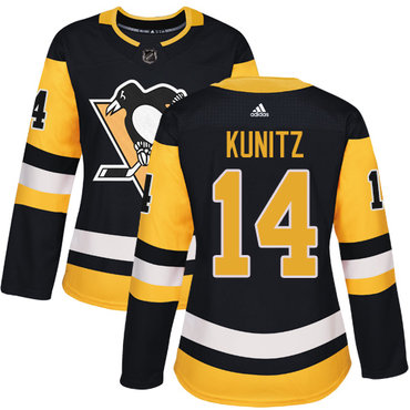 Personalized Women’s Pittsburgh Penguins #14 Chris Kunitz Black Home Authentic Stitched NHL Jersey