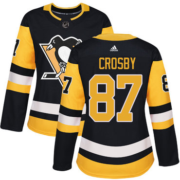 Personalized Women’s Pittsburgh Penguins #87 Sidney Crosby Black Home Authentic Stitched NHL Jersey