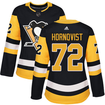 Personalized Women’s Pittsburgh Penguins #72 Patric Hornqvist Black Home Authentic Stitched NHL Jersey