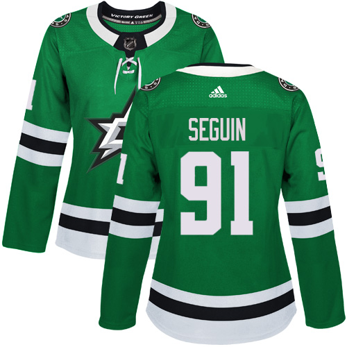 Personalized Women’s Dallas Stars #91 Tyler Seguin Green Home Authentic Stitched NHL Jersey