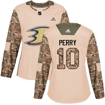 Personalized Women’s Anaheim Ducks #10 Corey Perry Camo Authentic 2017 Veterans Day Stitched NHL Jersey
