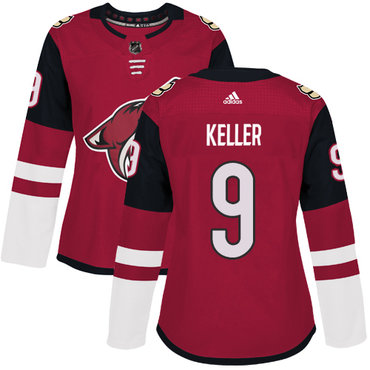 Personalized Women’s Arizona Coyotes #9 Clayton Keller Maroon Home Authentic Stitched NHL Jersey