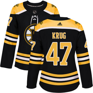 Personalized Women’s Boston Bruins #47 Torey Krug Black Home Authentic Stitched NHL Jersey