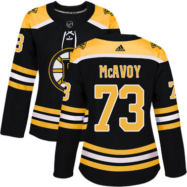 Personalized Women’s Boston Bruins #73 Charlie McAvoy Black Home Authentic Stitched NHL Jersey