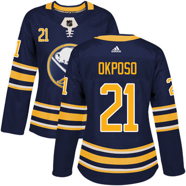 Personalized Women’s Buffalo Sabres #21 Kyle Okposo Navy Blue Home Authentic Stitched NHL Jersey
