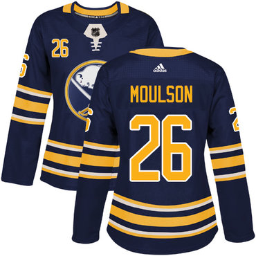 Personalized Women’s Buffalo Sabres #26 Matt Moulson Navy Blue Home Authentic Stitched NHL Jersey