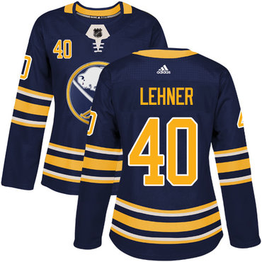 Personalized Women’s Buffalo Sabres #40 Robin Lehner Navy Blue Home Authentic Stitched NHL Jersey