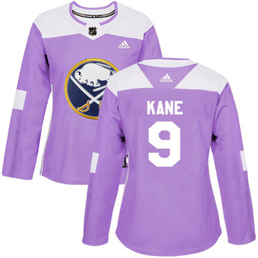 Personalized Women’s Buffalo Sabres #9 Evander Kane Purple Authentic Fights Cancer Stitched NHL Jersey