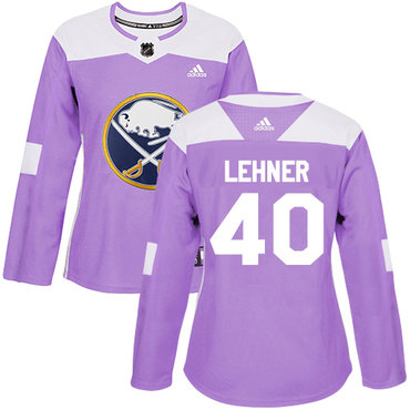 Personalized Women’s Buffalo Sabres #40 Robin Lehner Purple Authentic Fights Cancer Stitched NHL Jersey