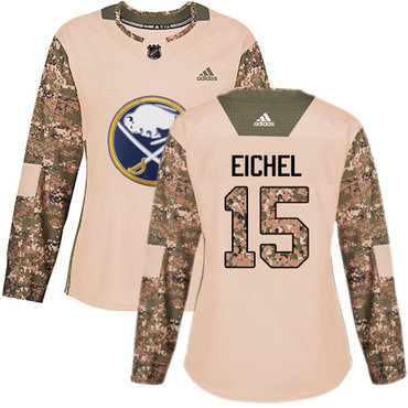 Personalized Women’s Buffalo Sabres #15 Jack Eichel Camo Authentic 2017 Veterans Day Stitched NHL Jersey