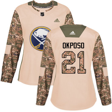 Personalized Women’s Buffalo Sabres #21 Kyle Okposo Camo Authentic 2017 Veterans Day Stitched NHL Jersey