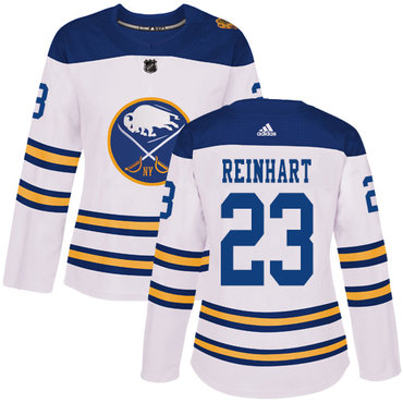 Personalized Women’s Buffalo Sabres #23 Sam Reinhart White Authentic 2018 Winter Classic Stitched NHL Jersey