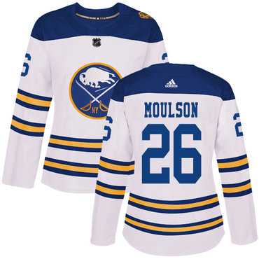 Personalized Women’s Buffalo Sabres #26 Matt Moulson White Authentic 2018 Winter Classic Stitched NHL Jersey