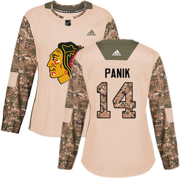 Personalized Women’s Chicago Blackhawks #14 Richard Panik Camo Authentic 2017 Veterans Day Stitched NHL Jersey