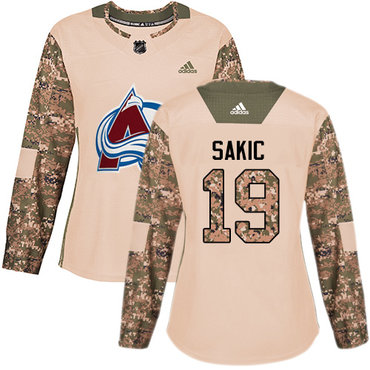 Personalized Colorado Avalanche #19 Joe Sakic Camo Authentic 2017 Veterans Day Women’s Stitched NHL Jersey
