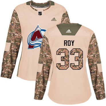 Personalized Colorado Avalanche #33 Patrick Roy Camo Authentic 2017 Veterans Day Women’s Stitched NHL Jersey