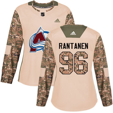 Personalized Colorado Avalanche #96 Mikko Rantanen Camo Authentic 2017 Veterans Day Women’s Stitched NHL Jersey