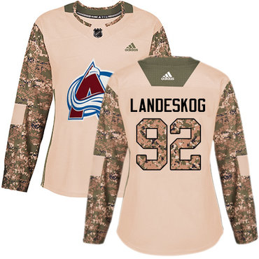 Personalized Colorado Avalanche #92 Gabriel Landeskog Camo Authentic 2017 Veterans Day Women’s Stitched NHL Jersey