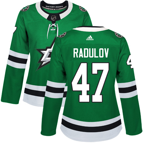 Personalized Women’s Dallas Stars #47 Alexander Radulov Green Home Authentic Stitched NHL Jersey