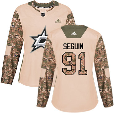 Personalized Women’s Dallas Stars #91 Tyler Seguin Camo Authentic 2017 Veterans Day Stitched NHL Jersey