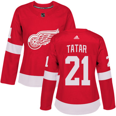 Personalized Women’s Detroit Red Wings #21 Tomas Tatar Red Home Authentic Stitched NHL Jersey