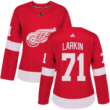 Personalized Women’s Detroit Red Wings #71 Dylan Larkin Red Home Authentic Stitched NHL Jersey