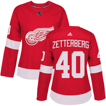 Personalized Women’s Detroit Red Wings #40 Henrik Zetterberg Red Home Authentic Stitched NHL Jersey