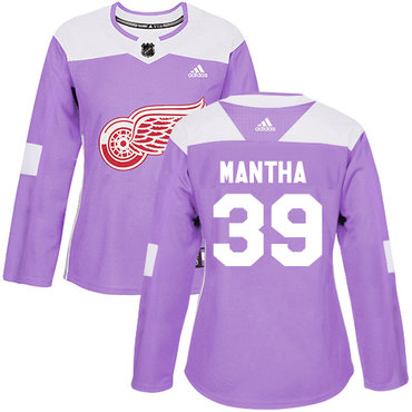 Personalized Women’s Detroit Red Wings #39 Anthony Mantha Purple Authentic Fights Cancer Stitched NHL Jersey