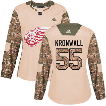 Personalized Women’s Detroit Red Wings #55 Niklas Kronwall Camo Authentic 2017 Veterans Day Stitched NHL Jersey