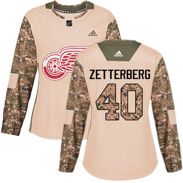 Personalized Women’s Detroit Red Wings #40 Henrik Zetterberg Camo Authentic 2017 Veterans Day Stitched NHL Jersey