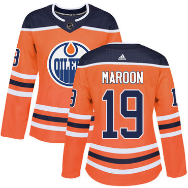 Personalized Women’s Edmonton Oilers #19 Patrick Maroon Orange Home Authentic Stitched NHL Jersey