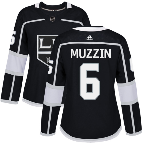 Personalized Women’s Los Angeles Kings #6 Jake Muzzin Black Home Authentic Stitched NHL Jersey