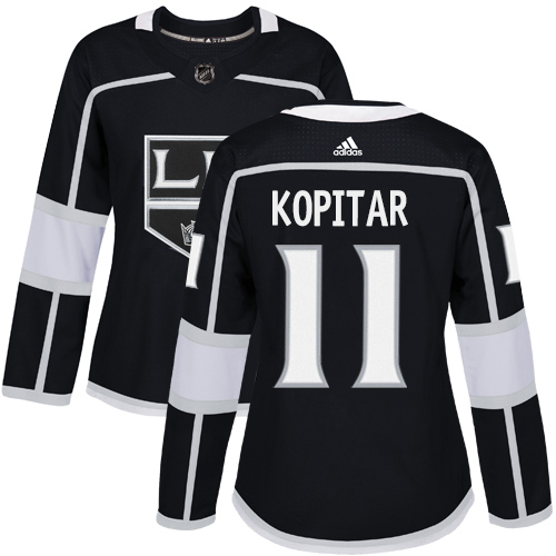 Personalized Women’s Los Angeles Kings #11 Anze Kopitar Black Home Authentic Stitched NHL Jersey