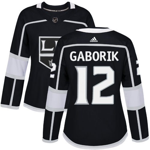 Personalized Women’s Los Angeles Kings #12 Marian Gaborik Black Home Authentic Stitched NHL Jersey