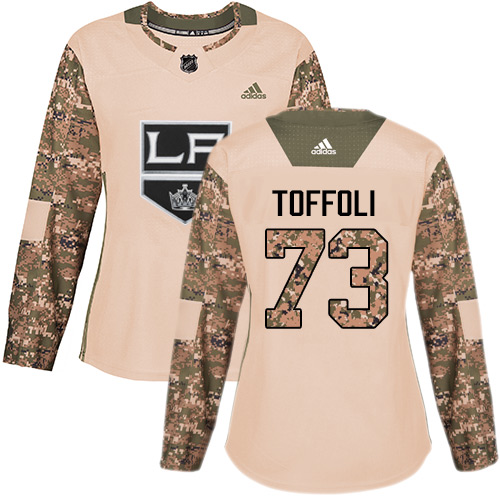 Personalized Women’s Los Angeles Kings #73 Tyler Toffoli Camo Authentic 2017 Veterans Day Stitched NHL Jersey