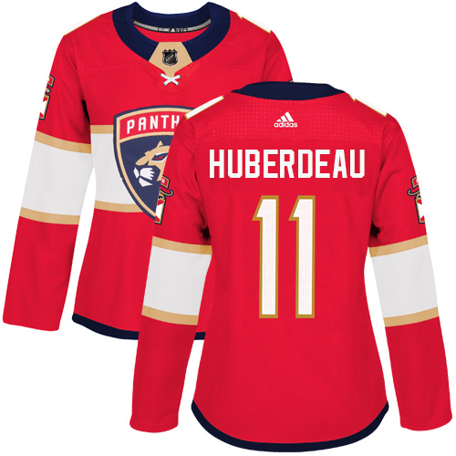 Personalized Women’s Florida Panthers #11 Jonathan Huberdeau Red Home Authentic Stitched NHL Jersey