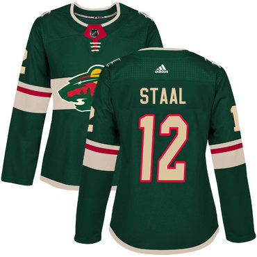 Personalized Women’s Minnesota Wild #12 Eric Staal Green Home Authentic Stitched NHL Jersey