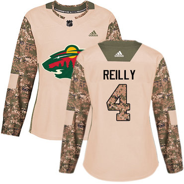 Personalized Women’s Minnesota Wild #4 Mike Reilly Camo Authentic 2017 Veterans Day Stitched NHL Jersey