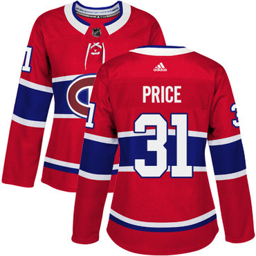 Personalized Women’s Montreal Canadiens #31 Carey Price Red Home Authentic Stitched NHL Jersey