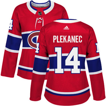 Personalized Women’s Montreal Canadiens #14 Tomas Plekanec Red Home Authentic Stitched NHL Jersey