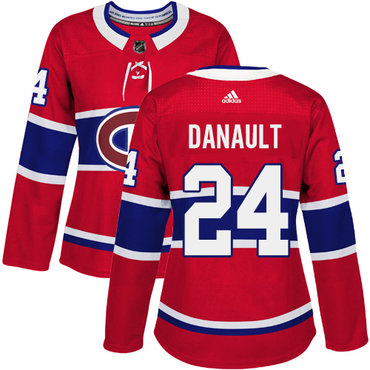 Personalized Women’s Montreal Canadiens #24 Phillip Danault Red Home Authentic Stitched NHL Jersey