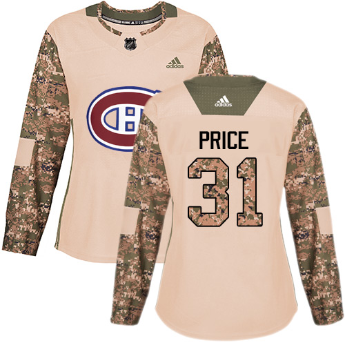 Personalized Women’s Montreal Canadiens #31 Carey Price Camo Authentic 2017 Veterans Day Stitched NHL Jersey