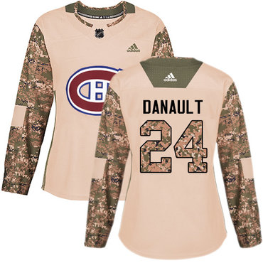 Personalized Women’s Montreal Canadiens #24 Phillip Danault Camo Authentic 2017 Veterans Day Stitched NHL Jersey