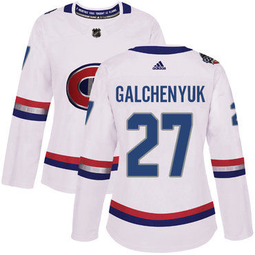 Personalized Women’s Montreal Canadiens #27 Alex Galchenyuk White Authentic 2017 100 Classic Stitched NHL Jersey