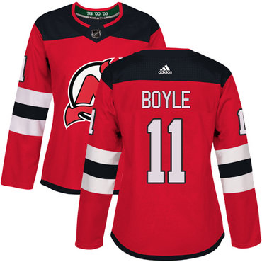 Personalized Women’s New Jersey Devils #11 Brian Boyle Red Home Authentic Stitched NHL Jersey