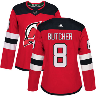 Personalized Women’s New Jersey Devils #8 Will Butcher Red Home Authentic Stitched NHL Jersey