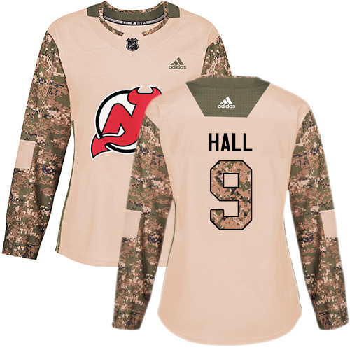 Personalized Women’s New Jersey Devils #9 Taylor Hall Camo Authentic 2017 Veterans Day Stitched NHL Jersey