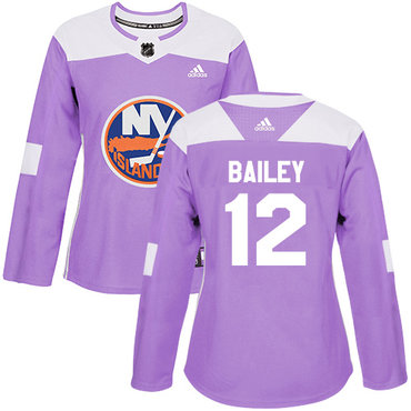 Personalized Women’s New York Islanders #12 Josh Bailey Purple Authentic Fights Cancer Stitched NHL Jersey