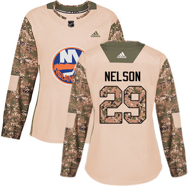 Personalized Women’s New York Islanders #29 Brock Nelson Camo Authentic 2017 Veterans Day Stitched NHL Jersey