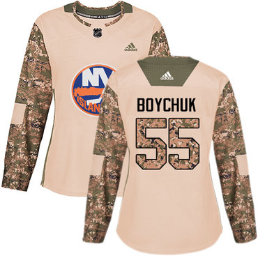 Personalized Women’s New York Islanders #55 Johnny Boychuk Camo Authentic 2017 Veterans Day Stitched NHL Jersey
